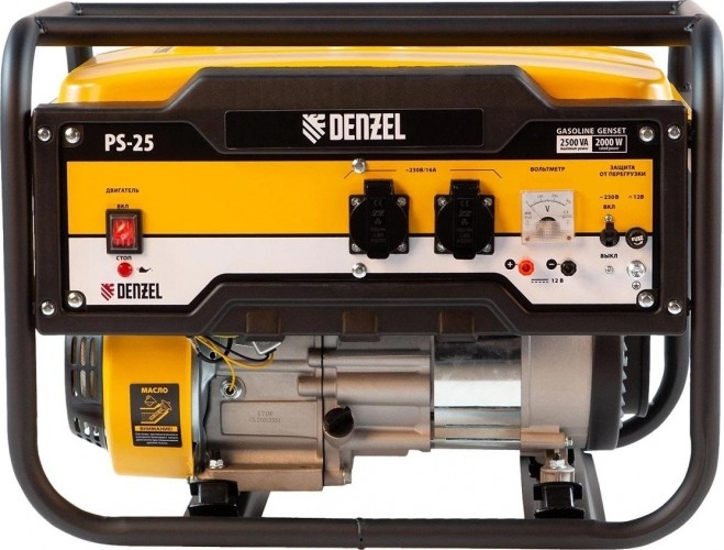Генератор бензиновый Denzel PS 25 946814, 2 кВт, Желтый детальное изображение - 5