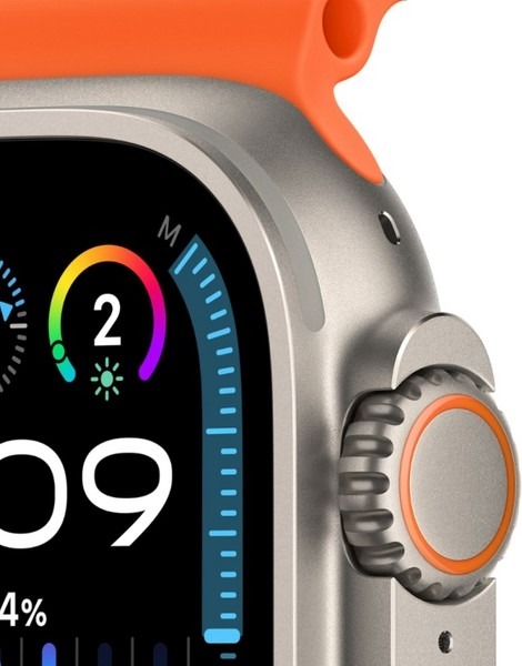 Умные часы Apple Watch Ultra 2 2024, 49 мм, Natural Titanium Case with Orange Ocean Band детальное изображение - 3