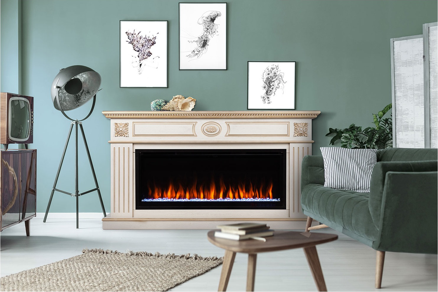 Каминокомплект Realflame SIENA 42 WT SAPHIR-S 42, Белый детальное изображение - 2