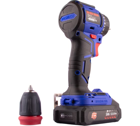 Дрель-шуруповерт аккумуляторная Витязь ДА-520-10БСП (5) (6407) 18012024, 20 В, 65 Нм, 2 А·ч детальное изображение - 3