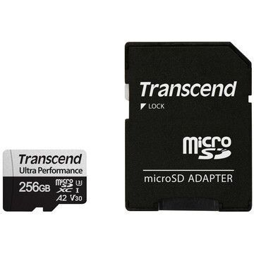Карта памяти Transcend MicroSD + SD адаптер (TS256GUSD340S), 256 Гб детальное изображение - 1