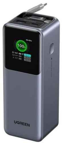 Внешний аккумулятор Ugreen PB726 (55987B), 20000 мАч, Серый детальное изображение - 1