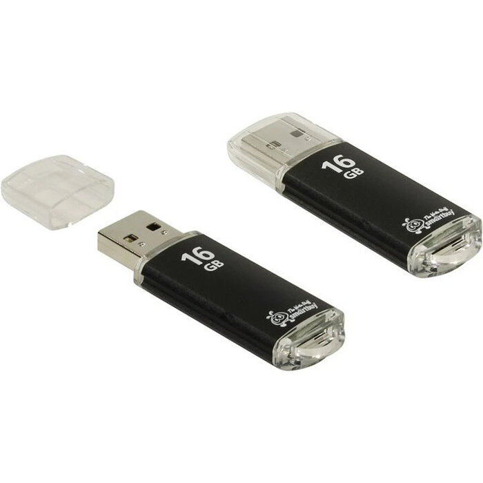 USB Flash накопитель SmartBuy V-Cut (SB16 ГБVC-K) 16 ГБ, черный №1