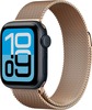 Умные часы Apple Watch SE 3 40 мм, GPS, Midnight Aluminium Case with Gold Milanese Loop, Полуночный черный/Золотой вариант - 1