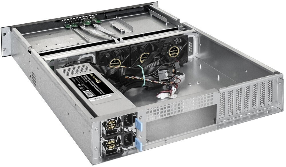 Серверный корпус ExeGate Pro 2U550-HS08/Redundant 2x550W, 550 Вт, Черный детальное изображение - 2