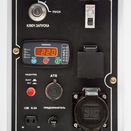 Генератор дизельный с воздушным охлаждением DAEWOO DDAE 9000SSE, в кожухе, 6.4 кВт, Белый детальное изображение - 10