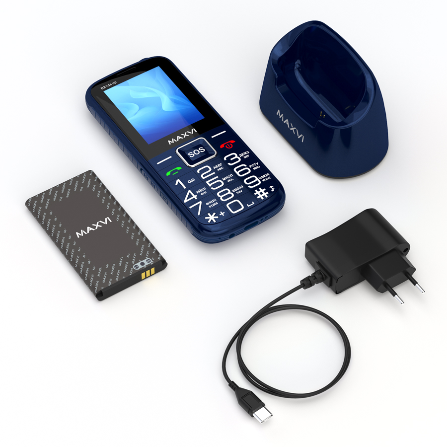 Мобильный телефон MAXVI B21ds up, 32 Мб, Синий, Dual mini-SIM детальное изображение - 4
