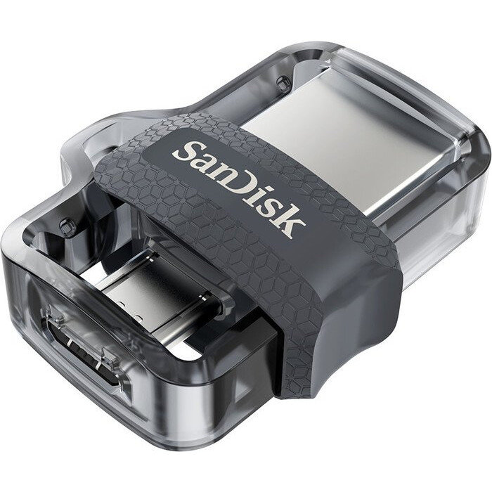 USB Flash накопитель SanDisk Ultra Dual m3.0 (SDDD3-064G-G46) 64 ГБ, черный детальное изображение - 3