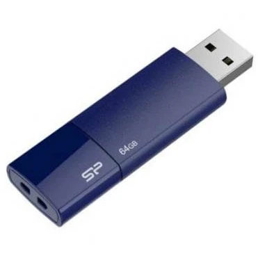 USB Flash накопитель Silicon Power Ultima U05 (SP064 ГБUF2U05V1D) 64 ГБ, синий детальное изображение - 1