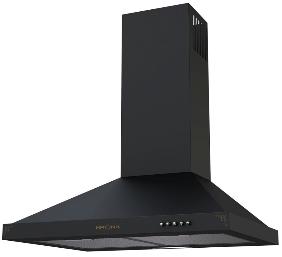 Вытяжка Krona BELLA 600 BLACK RETRO PB, Черный детальное изображение - 2