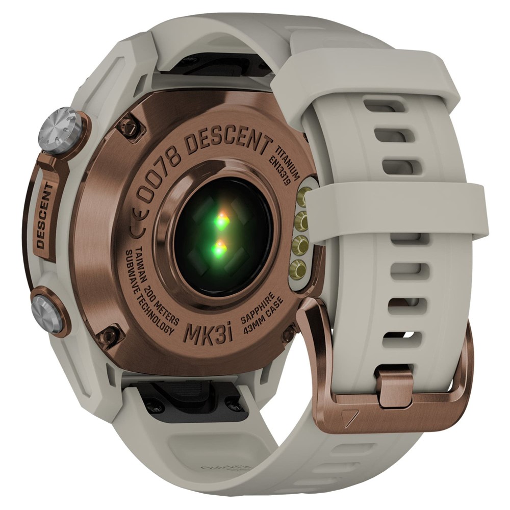 Смарт-часы Garmin Descent Mk3i, 43 мм, Bronze PVD Titanium / French Gray Silicone Band, Бронза детальное изображение - 8