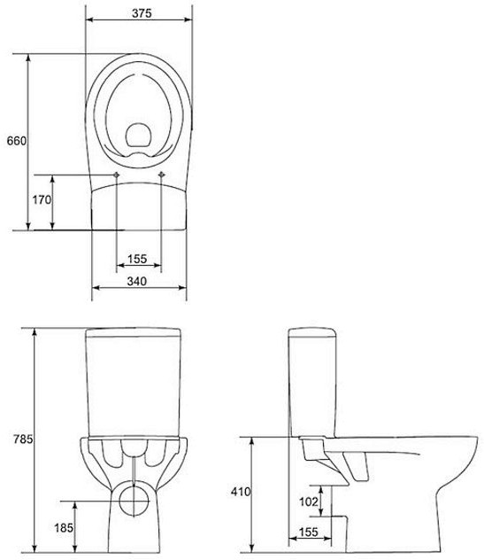 Унитаз Cersanit Nature 011 S-KO-NTR011-3/5-COn-DL-w детальное изображение - 2