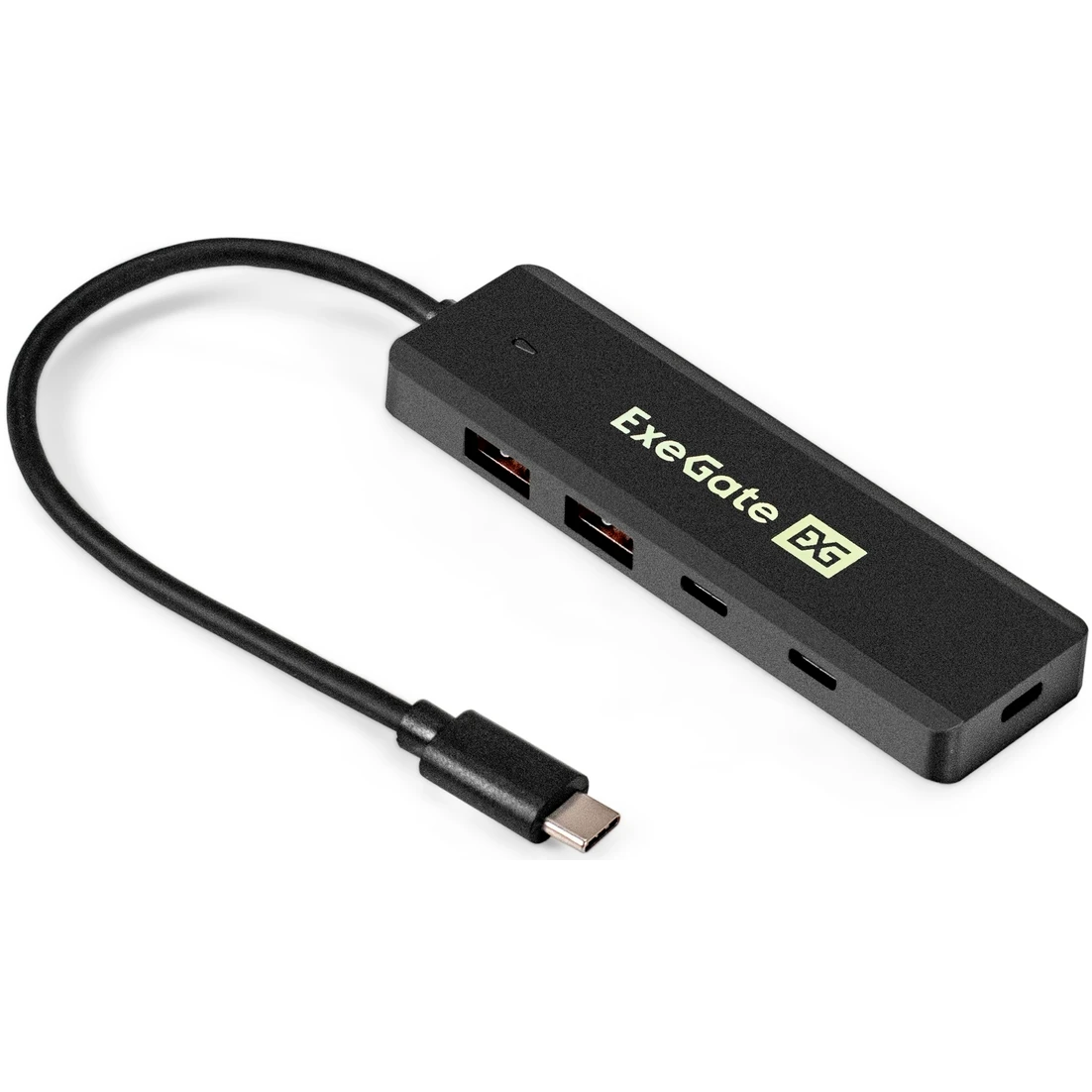 USB-концентратор ExeGate DUB-2C2P/10G, Черный детальное изображение - 1