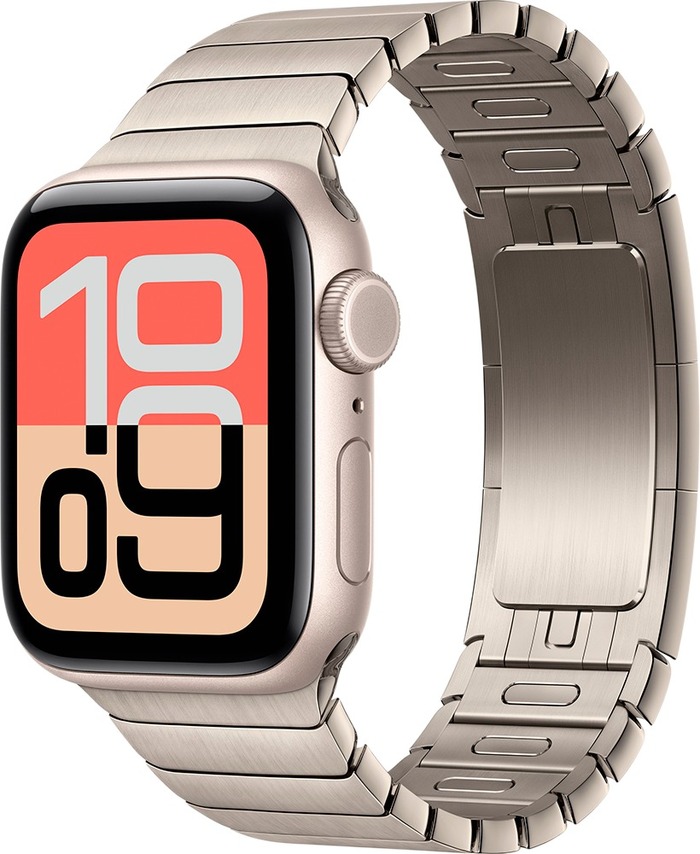 Умные часы Apple Watch SE 3 40 мм, GPS, Starlight Aluminium Case with Natural Link Bracelet, Сияющая звезда/Серебристый №1