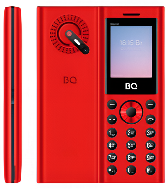 Мобильный телефон BQ 1858 Barrel, 32 Мб, Красный/Черный, Mini-SIM №2
