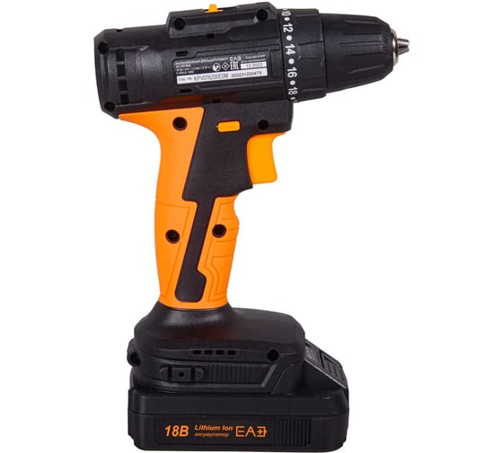 Аккумуляторная дрель-шуруповерт Вихрь ДА-18Л-2К/Б 72/14/22, 18 В, 45 Нм, 2 А·ч детальное изображение - 4