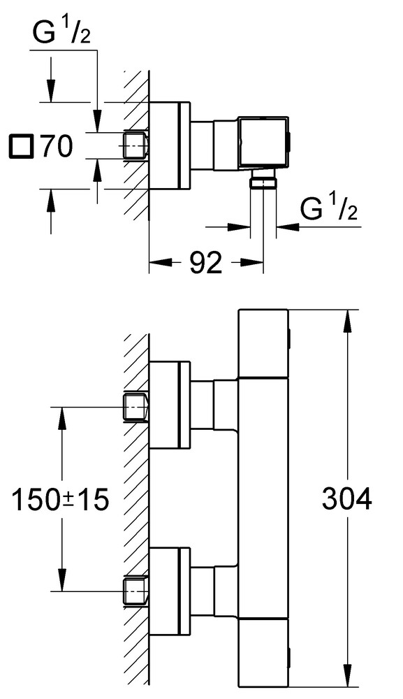 Смеситель Grohe Grohtherm Cube 34488000  №3