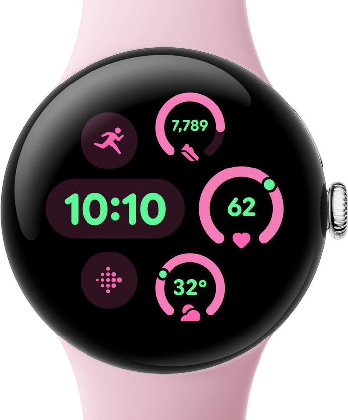 Смарт-часы Google Pixel Watch 3 41 мм, Розовый, Rose Quartz Active Band №2