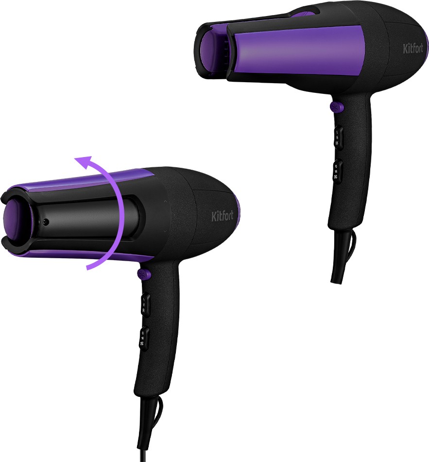 Фен KITFORT KT-3232, Черный детальное изображение - 2