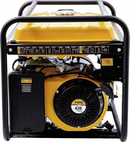 Генератор бензиновый Denzel GE 6900 94637, 5 кВт, Желтый детальное изображение - 5