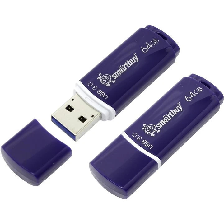 USB Flash накопитель SmartBuy Crown (SB64 ГБCRW-Bl) 64 ГБ, синий детальное изображение - 1