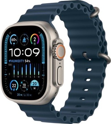 Умные часы Apple Watch Ultra 2 2024, 49 мм, Natural Titanium Case with Blue Ocean Band детальное изображение - 1