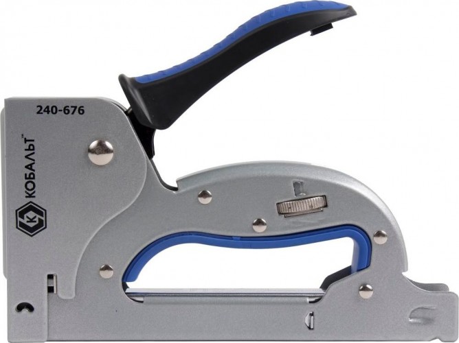 Скобозабиватель ручной Кобальт 240-676 механический 6-14 мм, тип 140, регулятор удара, ув детальное изображение - 1