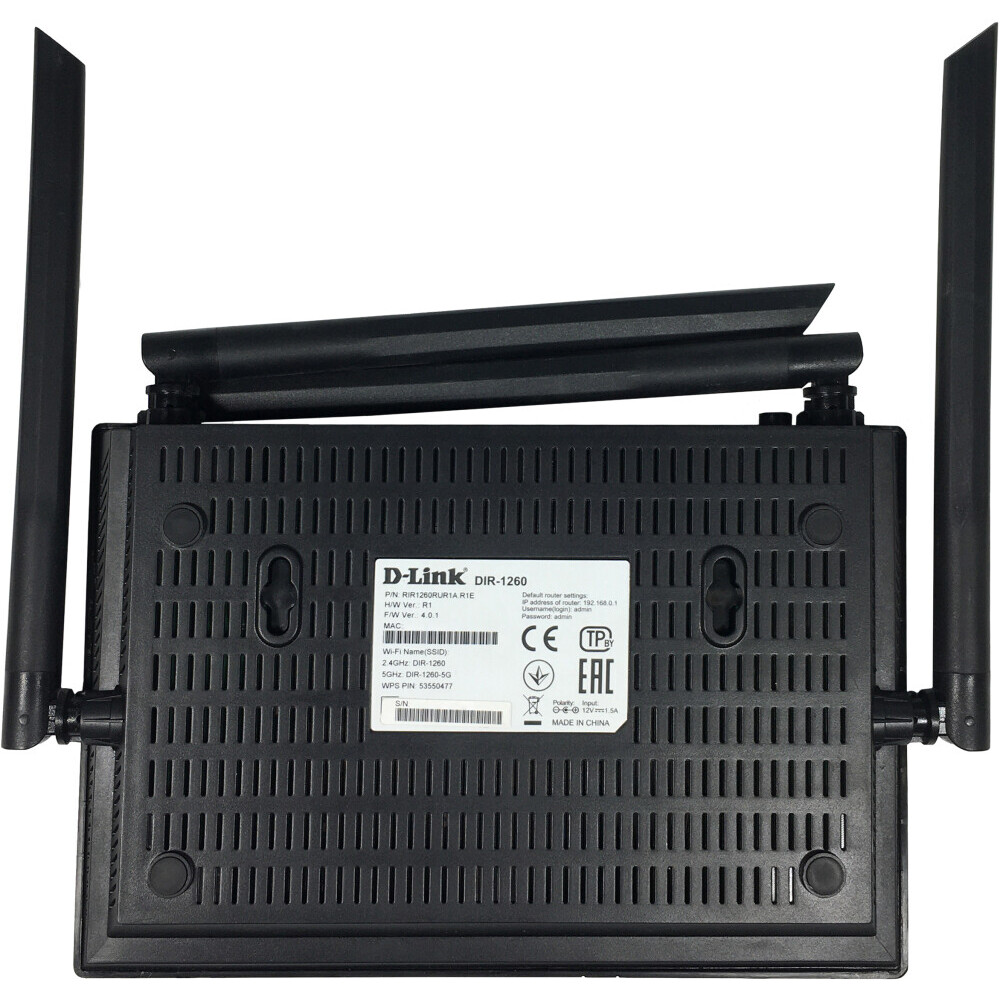 Wi-Fi маршрутизатор (роутер) DLink DIR1260, Черный детальное изображение - 5