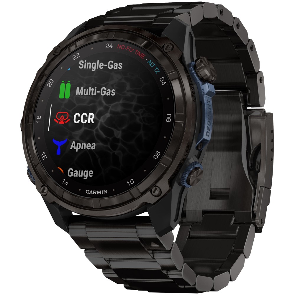 Смарт-часы Garmin Descent Mk3i, 51 мм, Carbon Gray DLC Titanium / DLC Titanium Band, Черный детальное изображение - 2