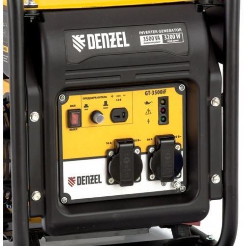 Генератор бензиновый Denzel GT-3500iF 94705, 3.2 кВт, Желтый детальное изображение - 7