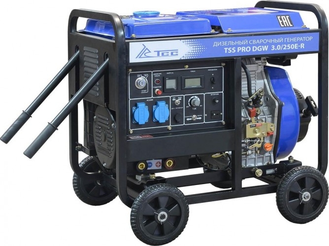 Сварочный генератор ТСС PRO DGW 3.0/250E-R 022833, 2.8 кВт, Черный детальное изображение - 2