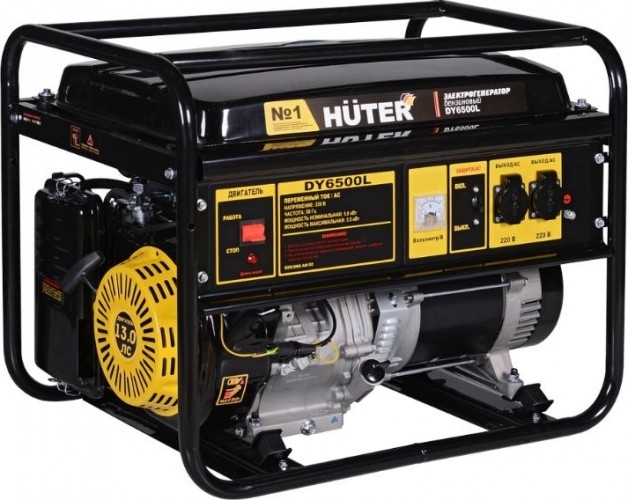 Генератор бензиновый HUTER DY6500L 64/1/6, 5 кВт, Черный детальное изображение - 3