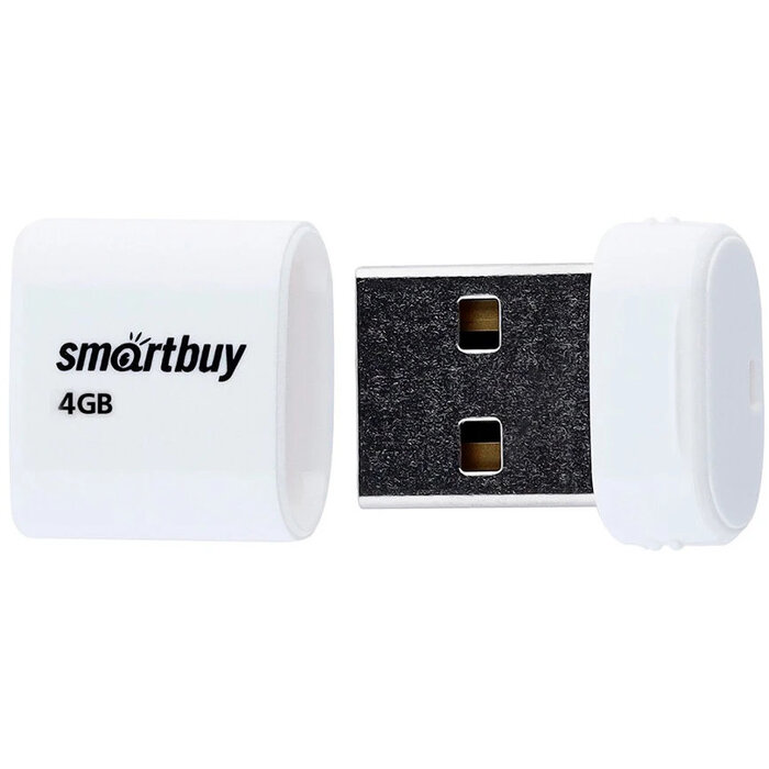 USB Flash накопитель SmartBuy Lara (SB4 ГБLara-W) 4 ГБ, белый №1