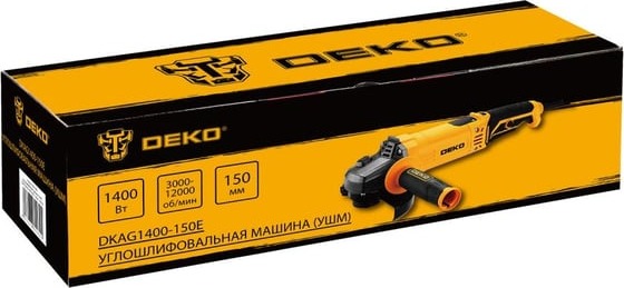 Углошлифовальная машина DEKO (УШМ) DKAG1400-150E 083-1029, 150 мм, 3000-12000 об/мин, 1400 Вт детальное изображение - 5