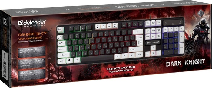 Клавиатура Defender Dark Knight GK-077, 45077, Черный №6