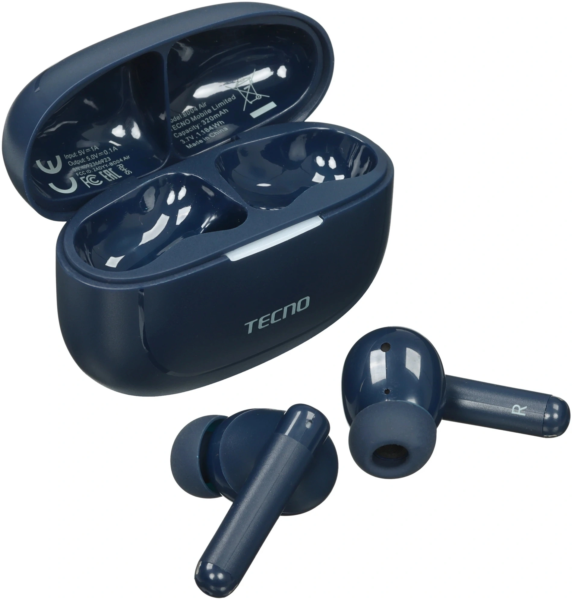 Беспроводные наушники Tecno Buds 4 Air, Синий детальное изображение - 2