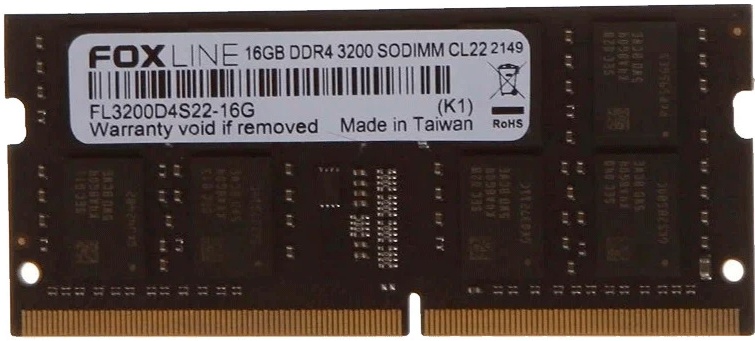 Оперативная память Foxline SO-DIMM DDR4 2666MHz, FL2666D4S19S-16G, 16 Гб детальное изображение - 2