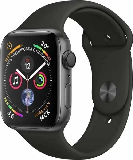 Умные часы Apple Watch Series 4 Aluminum, 44 мм, GPS + Cellular, Серый космос детальное изображение - 1