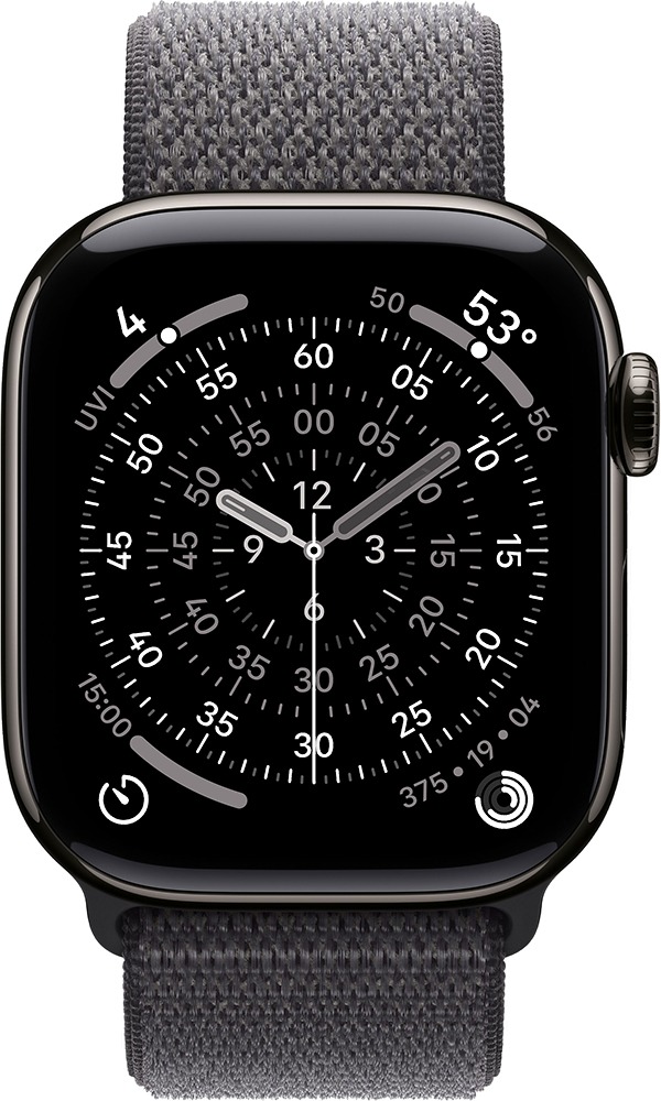 Умные часы Apple Watch Series 11 42 мм, Slate Titanium Case with Dark Gray Sport Loop, GPS + Cellular, Темно-серый детальное изображение - 2