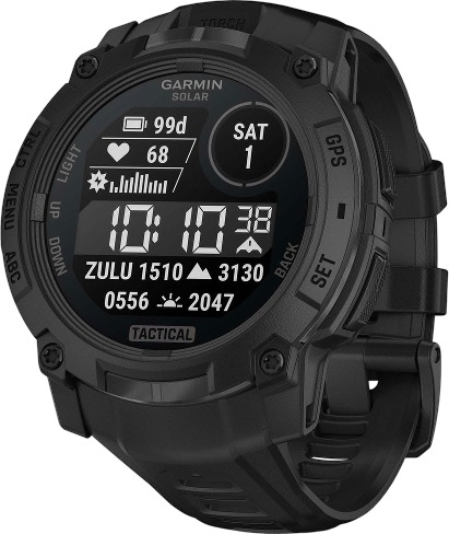 Смарт-часы Garmin Instinct 3 Solar Tactical Edition, 50 мм, Черный детальное изображение - 1