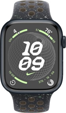 Умные часы Apple Watch Series 9 Midnight Aluminum Case GPS + Cellular with Nike Sport Band Midnight Sky, 41 mm, Темная ночь детальное изображение - 2