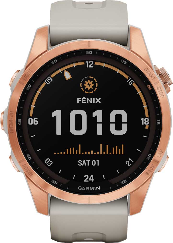 Смарт-часы Garmin Fenix 7s Solar, 42 мм, Золотой детальное изображение - 2