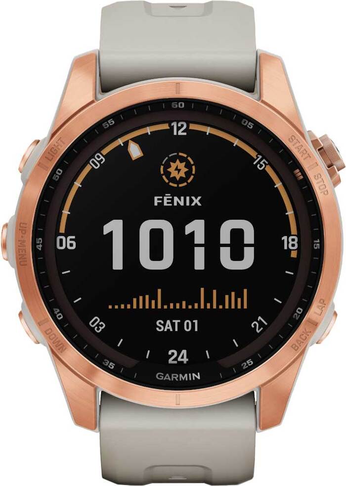 Смарт-часы Garmin Fenix 7s Solar, 42 мм, Золотой №2