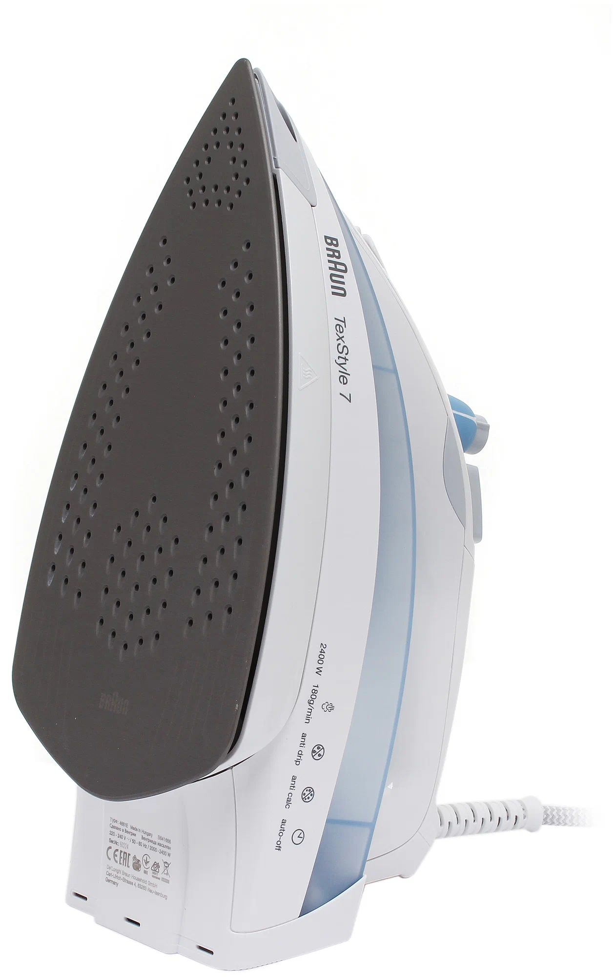 Утюг Braun TexStyle 7 SI 725, Голубой детальное изображение - 4