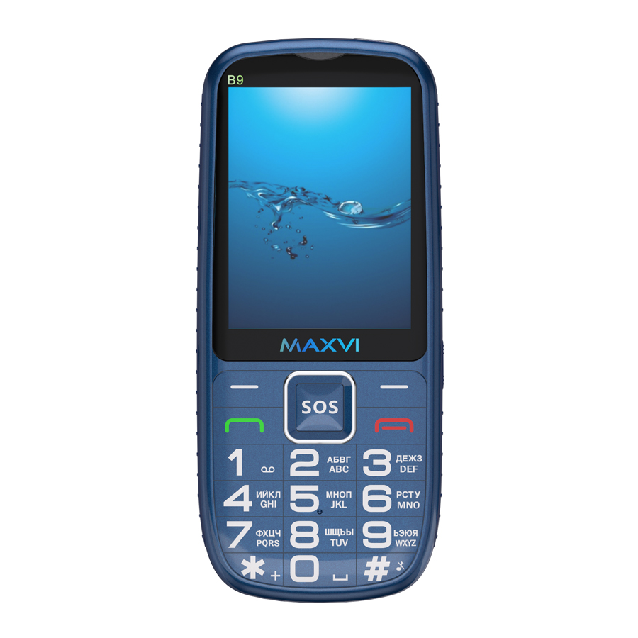Мобильный телефон MAXVI B9, 32 Мб, Синий, Dual mini-SIM детальное изображение - 9
