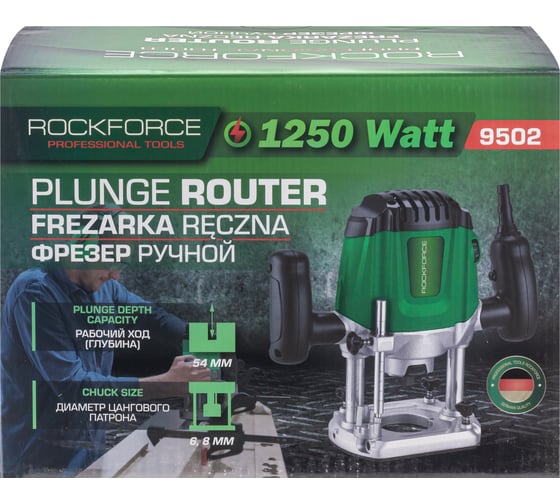 Фрезер ручной Rockforce, RF-9502(60753), 1250 Вт, Зеленый детальное изображение - 4