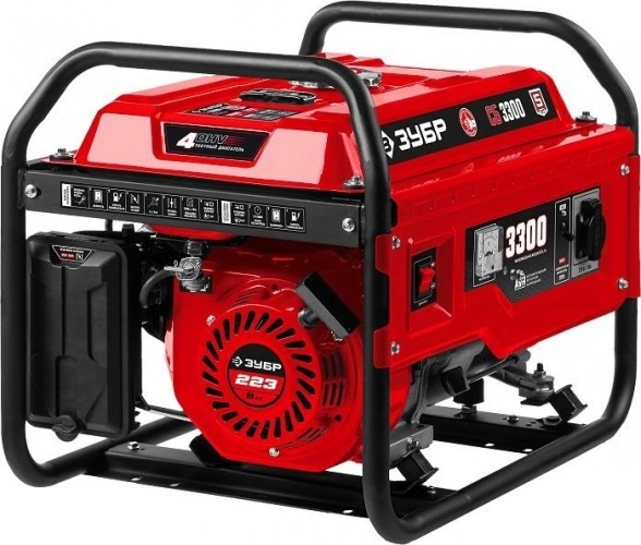 Генератор бензиновый ЗУБР СБ-3300, 3 кВт, Красный детальное изображение - 11