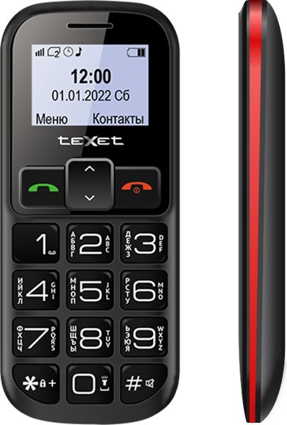 Кнопочный телефон Texet TM-B322, черный детальное изображение - 2