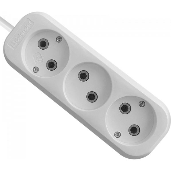 Сетевой удлинитель Defender B230, 1.5 м, Белый детальное изображение - 1