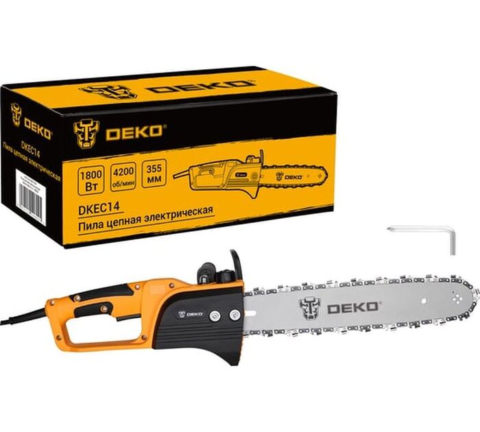 Цепная пила DEKO DKEC14, 35.5 см, 1800 Вт №1